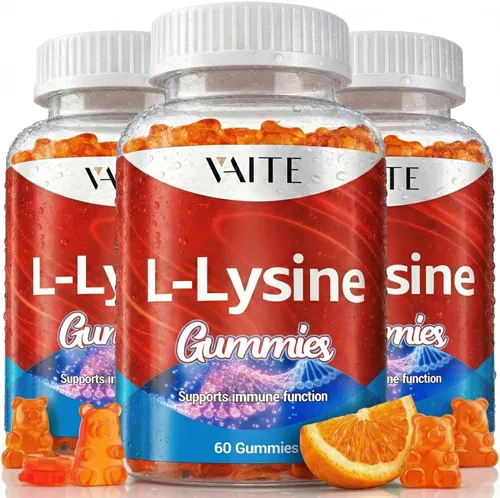 Vista 7 de Gomitas L-Lisina de 1000 mg – Apoya la piel, los labios, veganas, sin gluten, 60 lisina masticables para adultos, vitaminas de los tejidos