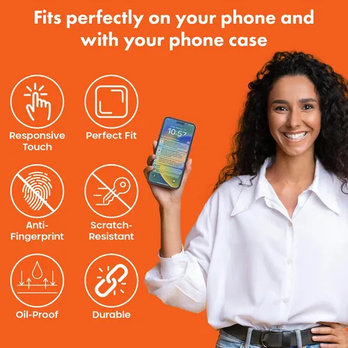 Vista 5 de Slapback Protector de pantalla de privacidad prémium para iPhone 14 Pro Max [2 unidades] [pantalla de 6.7 pulgadas] Anti-espía 28 grados opaca