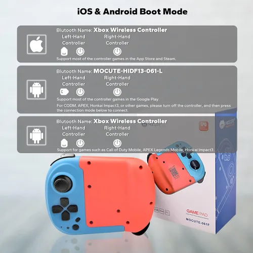 Vista 6 de arVin Phone Game Controller for iPhone iOS Android with Magnetic Storage, Mini Pocket Size Gamepad for iPhone 151413, Samsung Galaxy 232221, TCL