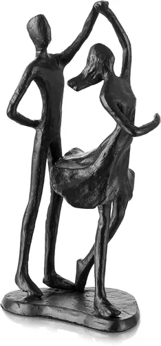 Vista 14 de Sziqiqi Regalos de hierro de aniversario para ella, escultura de amor para pareja, regalo de hierro para pareja, novia, esposa, él, estatua negra