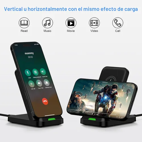 Vista 4 de Soporte de carga inalámbrico para Google Pixel 10/10 Pro/10 Pro XL/9a/9 Pro/9 Pro XL/8/8 Pro/7/7 Pro/6/6 Pro/5, estación de carga rápida