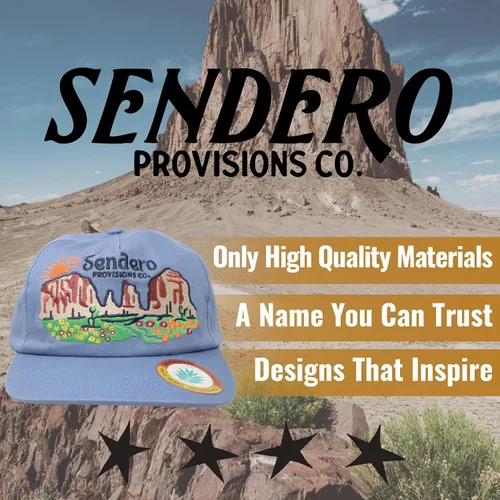 Vista 3 de Sendero Provisions Co. Desert Bloom - Gorra ajustable con diseño bordado (azul), Azul