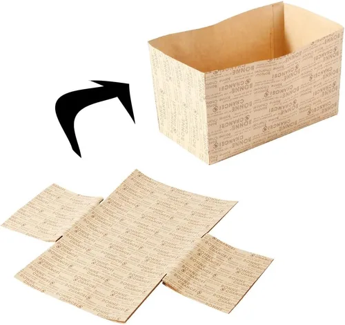 Vista 3 de CANDeal 12 piezas de papel para pan, moldes desechables para hornear, horno microondas, congelador, mini forros de Navidad, cajas de Navidad