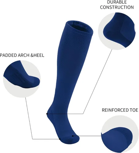 Vista 3 de QBK Conjunto combinado de calcetines y cinturón de béisbol para niños y niñas (2 pares de calcetines y 1 cinturón)