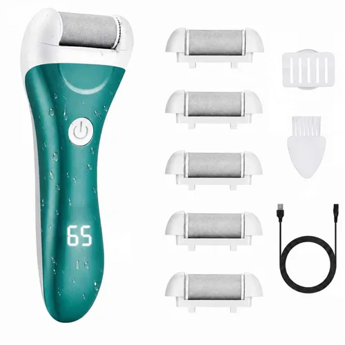 Vista 9 de Nicebirdie Removedor de callos eléctrico para pies con vacío, herramientas de pedicura portátiles premium recargables impermeables de 2 velocidades