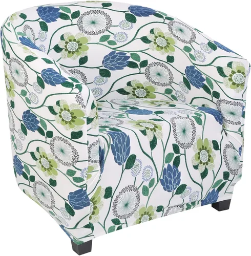 Vista 16 de SearchI Funda Elástica para Silla Club, Fundas Elásticas para Silla Barrel, Fundas Estampadas para Silla Tub, Funda de Elastano Suave para Sillón