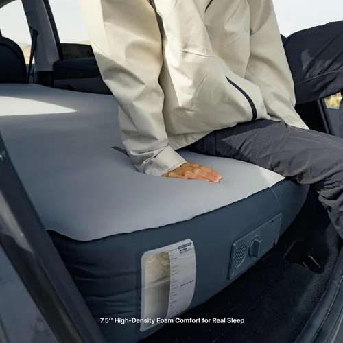 Vista 5 de Havnby FlatCore Backseat Car Camping Foam Mattress for Tesla Model Y L Full-width Foam Core, Center-aisle Support, Safe TPU, 80s Powered Pump Setup