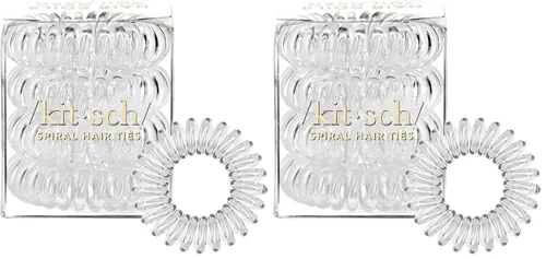 Vista 10 de Kitsch Lazos para el cabello en espiral para mujer, accesorios duraderos Negro