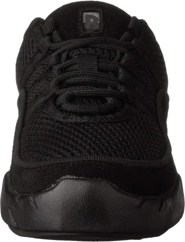 Vista 2 de Bloch Boost DRT - Zapatos de baile de gamuza y malla con suela dividida para mujer Negro