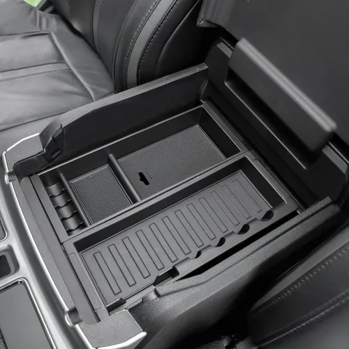 Vista 4 de JDMCAR Compatible con Accesorios Ford F150 (2015-2020) /F250 F350 F450 (2017-2022) / Expedition 2018-2022 Organizador de Consola Central, Caja