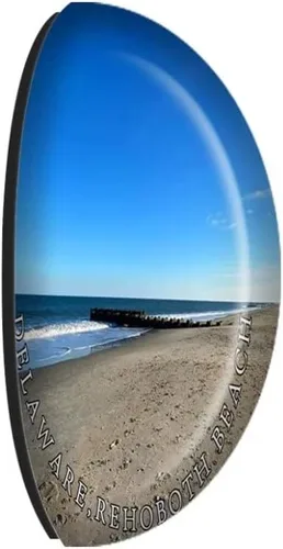 Vista 2 de Imanes de cristal para nevera Rehoboth Beach Delaware USA Travel Souvenir Funny Sticker para regalo, decoración del hogar, oficina, pizarra blanca