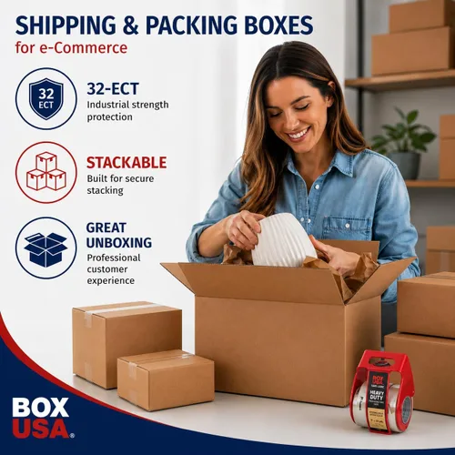 Vista 2 de Seleccione un tamaño: cajas planas marca Partners., Kraft, 25