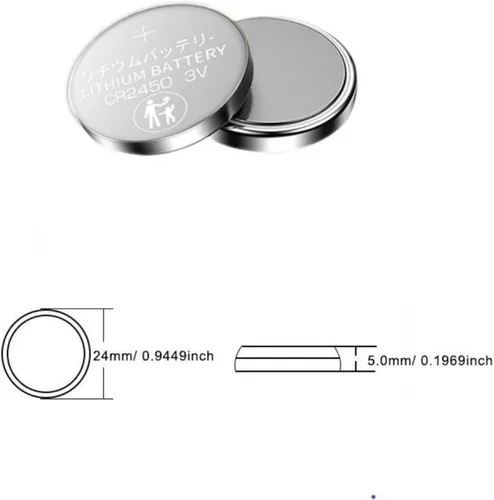 Vista 2 de Paquete de 50 baterías CR2450 de iones de litio de 600 mAh CR 2450 3V