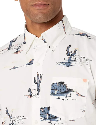 Vista 4 de Goodthreads Mens Standard-Fit Short-Sleeve Printed Poplin Shirt