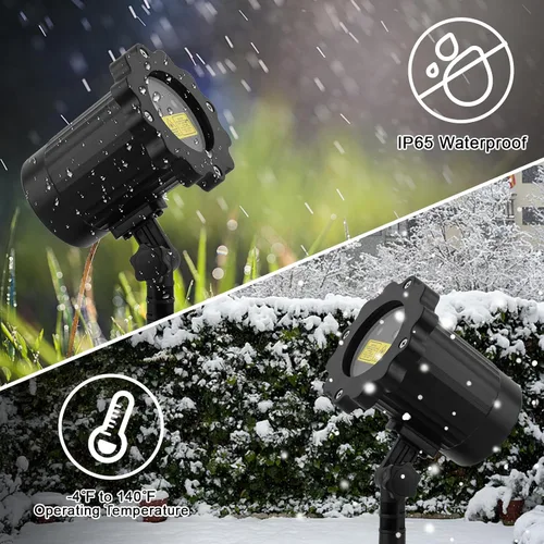 Vista 4 de Luces de Proyector de Halloween al Aire Libre, Luces de Proyector Láser de Halloween Impermeables con Control Remoto, Luces de Proyector