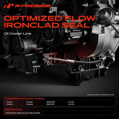 Vista 2 de A-Premium Conjunto de manguera de línea de enfriador de aceite de transmisión automática compatible con Subaru Forester 2009-2013 Impreza 2008-2011