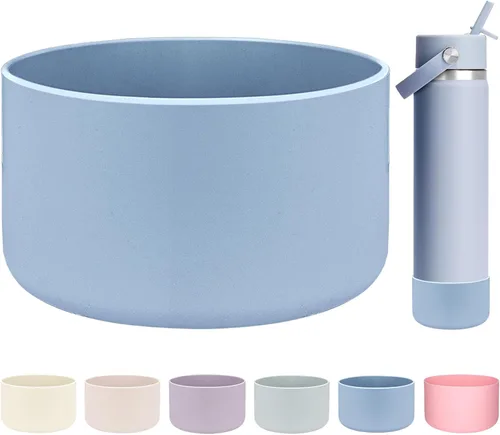 Vista 38 de HEYSKAY Bota protectora de silicona para botella de agua Hydro Flask, botella de agua de boca ancha, protector inferior de silicona antideslizante