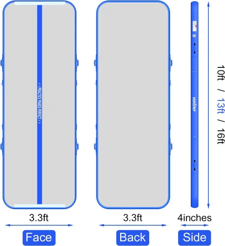 Vista 4 de VOFiTNY Colchoneta de gimnasia multiusos de 6.610131620 pies, resistente e inflable, para el hogar y el gimnasio