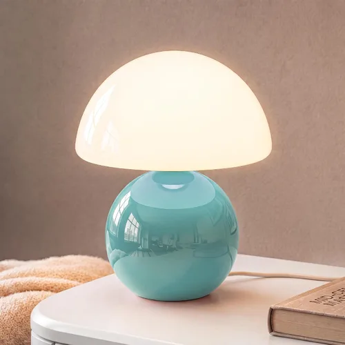 Vista 15 de Dawnwake Juego de 2 lámparas de mesa de hongos para dormitorio, sala