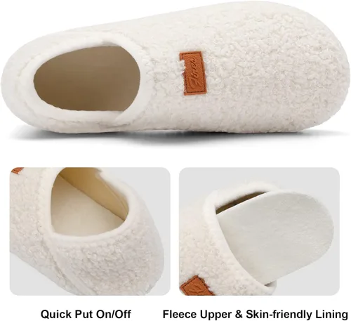 Vista 3 de Fires Pantuflas para hombre y mujer con suela de goma, suaves y ligeras, para la casa, antideslizantes, para interiores y exteriores