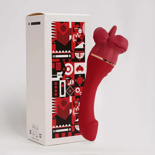 Vista 7 de Juguetes sexuales con vibrador de punto G, juguete sexual femenino adulto con 10 frecuencias vibratorias y 10 frecuencias de lamer la lengua