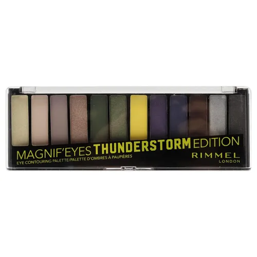 Vista 7 de Rimmel London Magnif'Eyes Paleta de sombras de ojos, 12 tonos, fórmula mezclable, versátil, 008, Electric Violet, 0.5 oz