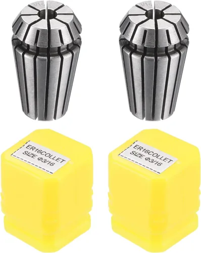 Vista 10 de uxcell ER16 Spring Collet, 1/4" Chuck para máquina de grabado CNC Torno Fresado 2pcs