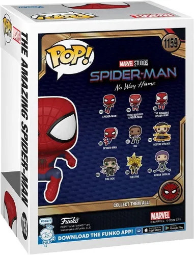 Vista 4 de POP Marvel: Spider-Man: No Way Home - Figura de vinilo Funko de The Amazing Spider-Man (con funda protectora de caja compatible), multicolor, 3.75