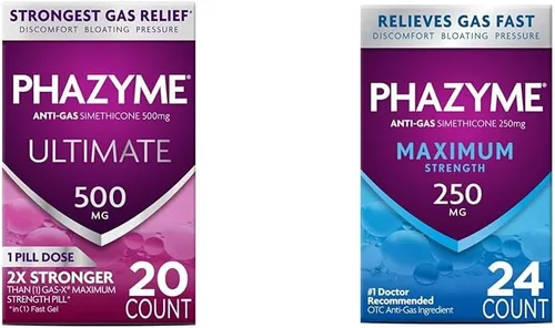 Vista 13 de Phazyme - Alivio máximo para los gases y la hinchazón, 250 mg de simeticona, 12 cápsulas blandas