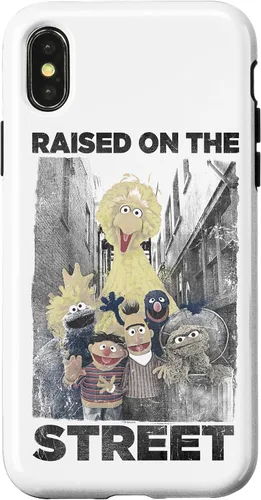 Vista 5 de Sesame Street Funda para iPhone 17 con texto en inglés "Raised on the Streets