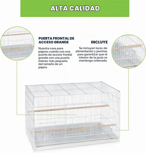 Vista 3 de Prevue Productos para mascotas Jaula para aves Blanca