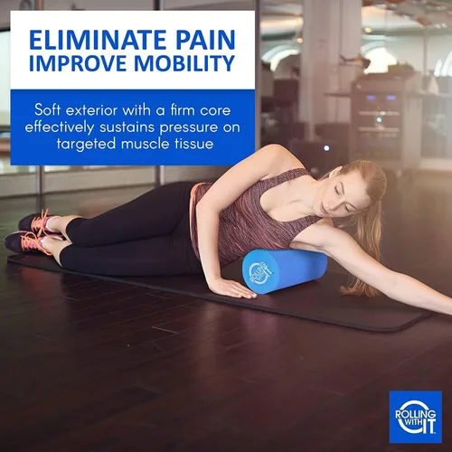 Vista 5 de Rodillo de espuma EVA firme de alta densidad ecológico para fisioterapia, terapia muscular de la espalda, movilidad y flexibilidad