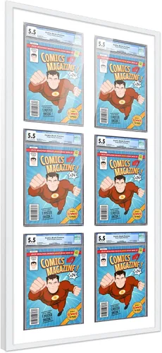 Vista 134 de Poster Palooza Marco de cómics con paspartú para 1 cómic de grado CGC, CBCS o PGX, marco de cómic de bronce para cómic de 8.125 x 13 pulgadas