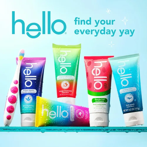 Vista 7 de hello Smiling Shark - Pasta de dientes sin flúor para niños, ponche de fruta natural, tubo de 4.2 onzas Elimina la placa, pule, blanquea, sabe