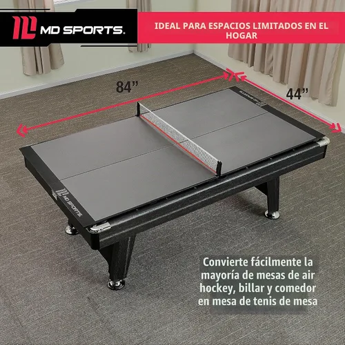 Vista 2 de [Usado] MD Sports Table Tennis Tables Multiple Styles Ping Pong Tables, Foldable for Easy Storage with Nets Included, Perfect for Family Game Rooms