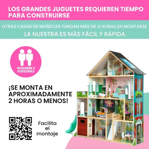 Vista 7 de Delta Children Casa de muñecas Deluxe Maui - Casa de muñecas grande de 4 pisos con 12 habitaciones, incluye 50 accesorios - Ascensor funcional