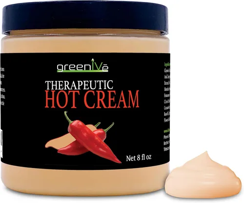 Vista 8 de GreenIVe Loción de masaje de crema caliente para articulaciones músculos y envoltura de estiramiento de la piel, tarro a granel de sensación de frío