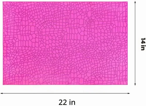Vista 5 de Estera del fondant de la torta del silicón, molde del cordón de la Rosado Crocodile