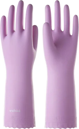 Vista 9 de LANON Wahoo - Guantes de limpieza con forro flocado de algodón, Bud Tender, talla S Guantes de cocina domésticos para lavar platos, reutilizables