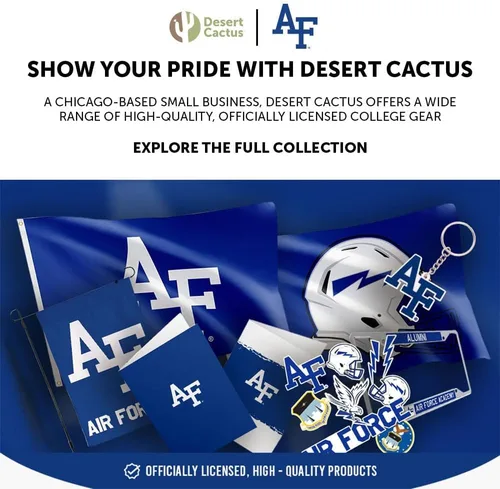 Vista 6 de Desert Cactus United States Air Force Academy Baseball Hat US Fightin Falcons Brimmed Embroidered Cap Adjustable Cloth Strap
