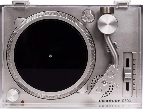 Vista 7 de Crosley CR6037A-SI RSD3 - Mini tocadiscos para discos de vinilo de 3 pulgadas, color plateado