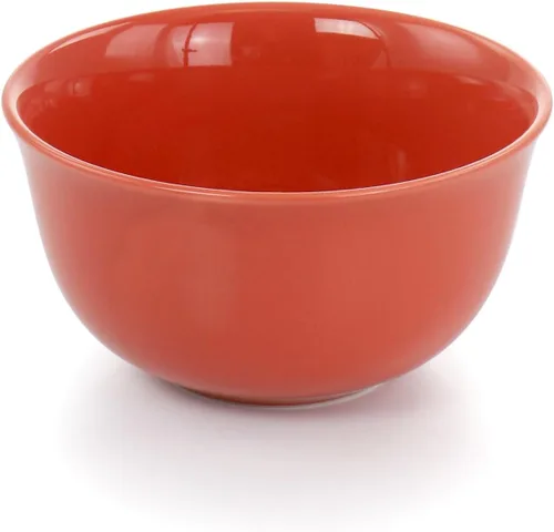 Vista 4 de Gibson Home Mercer - Vajilla redonda de cerámica de 12 piezas, color rojo