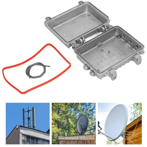 Vista 4 de Caja de conexiones de aluminio fundido para equipos al aire libre Conexión eléctrica Cable de alimentación y carcasa electrónica