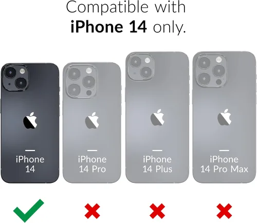 Vista 2 de Crave Dual Guard para iPhone 14, funda de doble capa de protección contra golpes para Apple iPhone 14 (6.1") - Negro