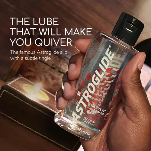 Vista 2 de Astroglide Lubricante a base de agua (5 onzas), lubricante personal carcaj, lubricante sexual excitante añade sensaciones para hombres, mujeres