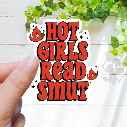 Vista 2 de 3.25 "Chicas calientes Leer Smut pegatina de tableta portátil laminada Amor para leer sucio Novelas románticas Libros Ávido Adulto Fuego Lector