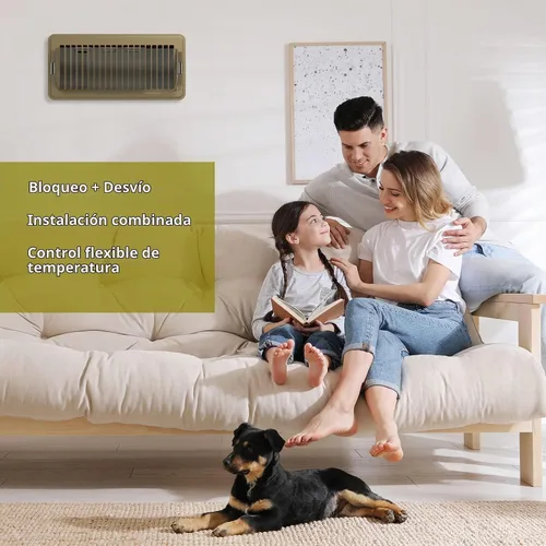 Vista 7 de Deflectores de ventilación para el hogar, deflectores de calor para registros de piso, deflector magnético ajustable de 10" a 14" pulgadas