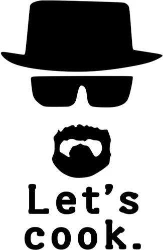 Vista 2 de Decal Serpent Let's Cook Heisenberg - Delantal divertido para cocinar, para hornear, color verde bosque