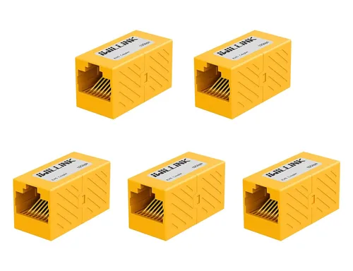 Vista 26 de iwillink Conector Ethernet RJ45, hembra a hembra, paquete de 5, color negro
