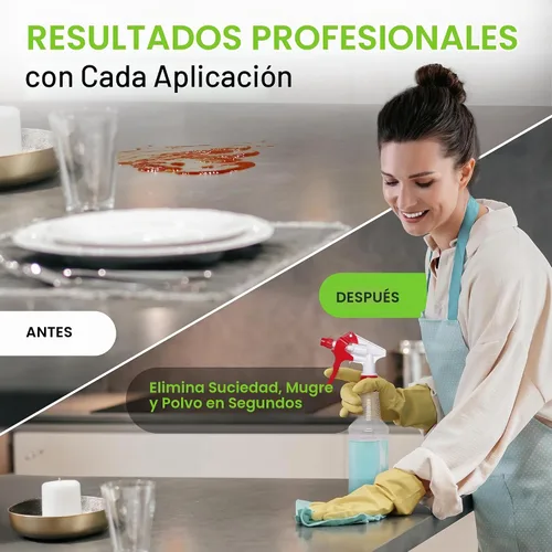 Vista 5 de BRIGHTFROM Botella pulverizadora de plástico, 16 onzas vacía, espray de gatillo ajustable fino para fluir, a prueba de fugas, transparente